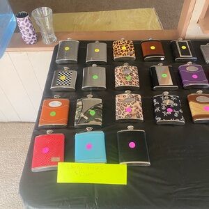 Designer Hip Flask Collection - Leopard Print, Metallic & Pattern Variety